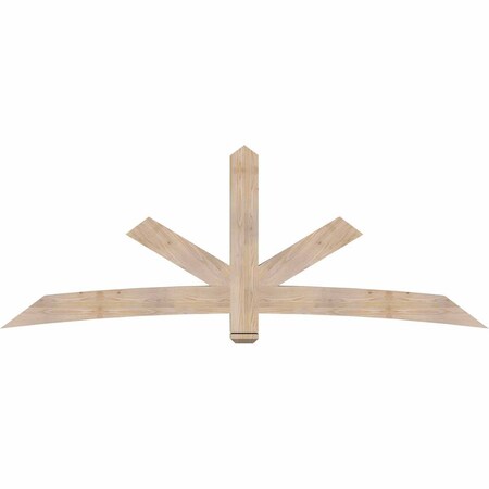 Ekena Millwork Alberta Smooth Timber Gable Bracket, Douglas Fir, 96"W x 36"H x 3 1/2"D x 5 1/2"F, 9/12 Pitch GBW096X36X0406ALB00SDF